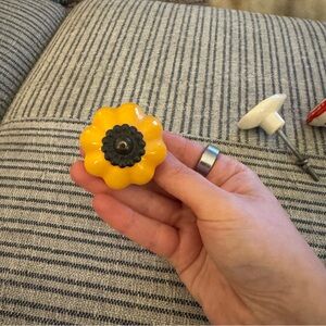 Yellow Ceramic Cabinet Knob
